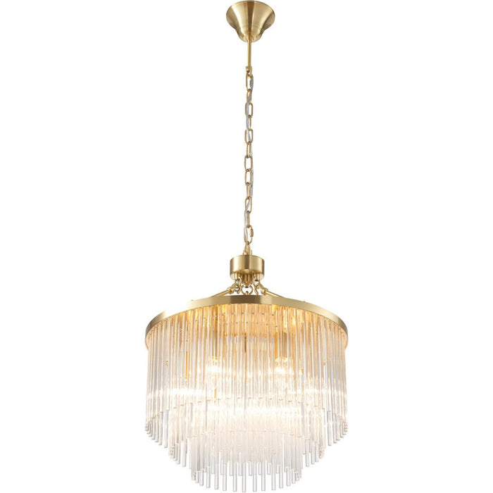 Evangeline Small 6 Light Chandelier Satin Brass - 1001627