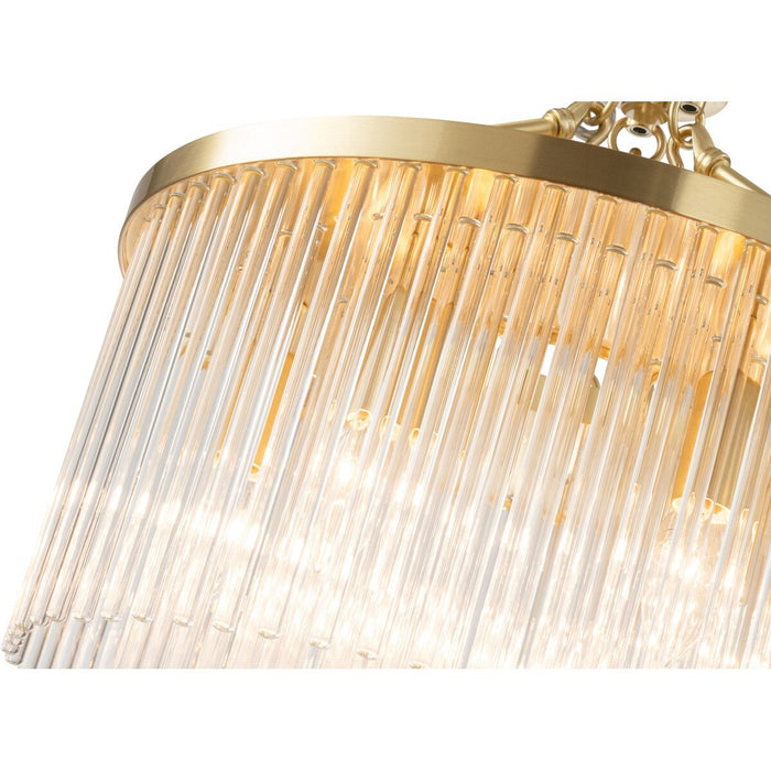 Evangeline Small 6 Light Chandelier Satin Brass - 1001627