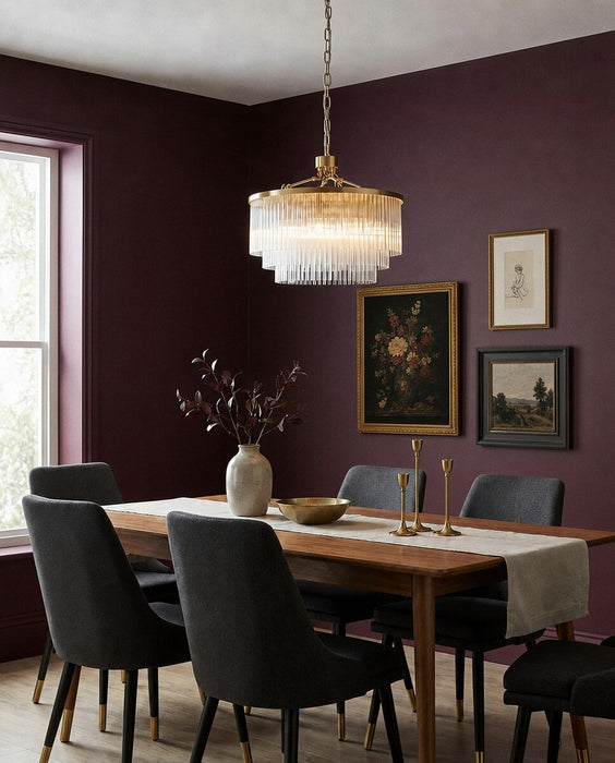 Evangeline Medium 8 Light Chandelier Satin Brass - 1001628