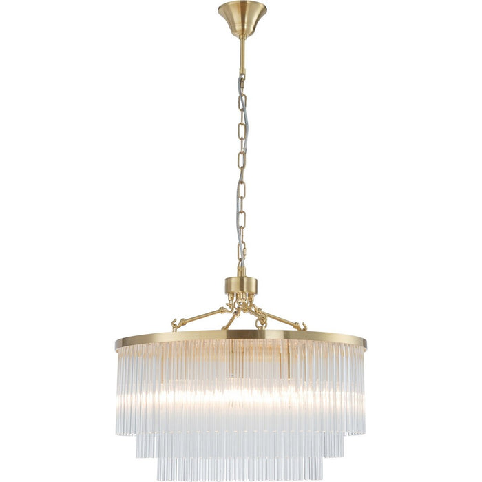 Evangeline Medium 8 Light Chandelier Satin Brass - 1001628