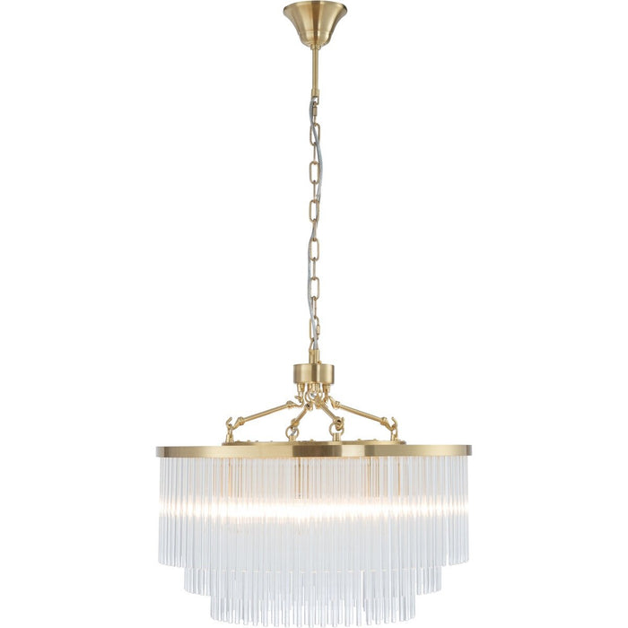 Evangeline Medium 8 Light Chandelier Satin Brass - 1001628