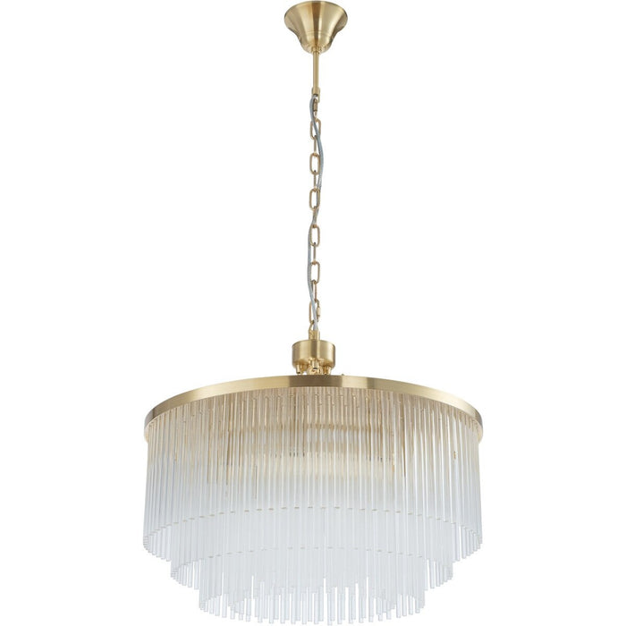 Evangeline Medium 8 Light Chandelier Satin Brass - 1001628