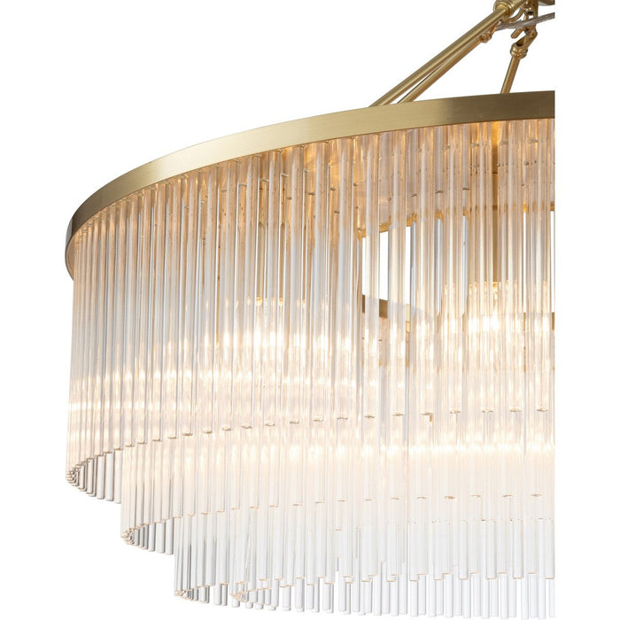 Evangeline Large 12 Light Chandelier Satin Brass - 1001629