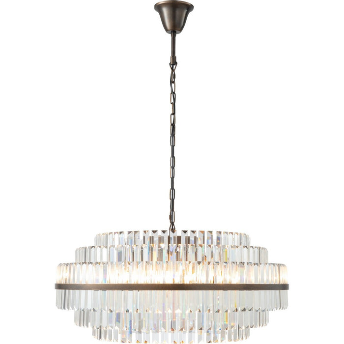Evelyn Large 10 Light Chandelier Antique Brass - 1001631