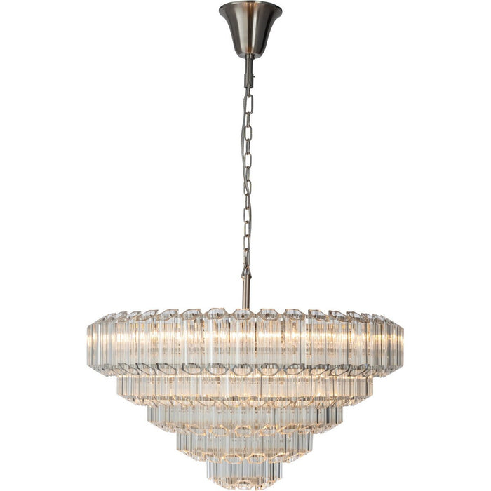 Calista Extra Large 12 Light 4 Tier Chandelier Brushed Nickel - 1001638