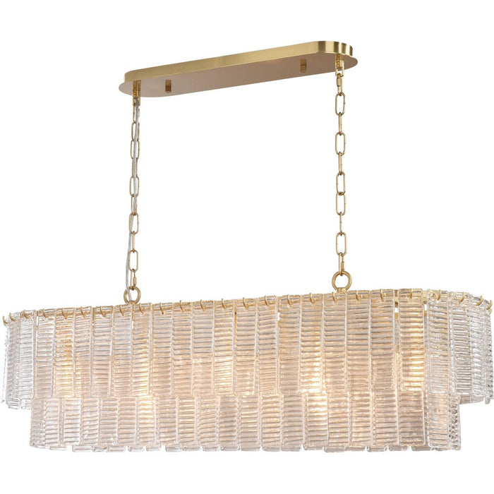 Alara 5 Light Bench Chandelier Satin Brass - 1001641