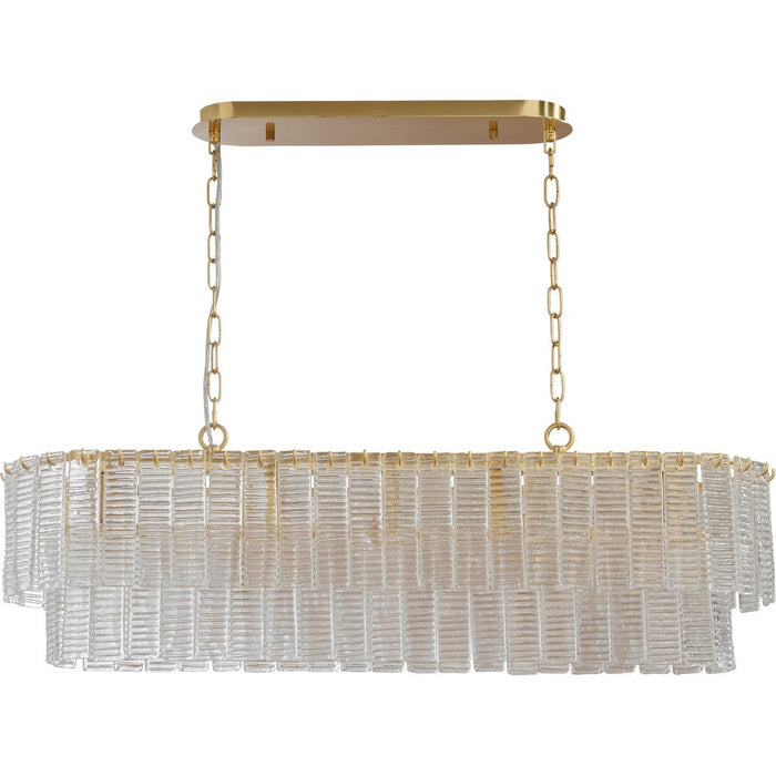 Alara 5 Light Bench Chandelier Satin Brass - 1001641