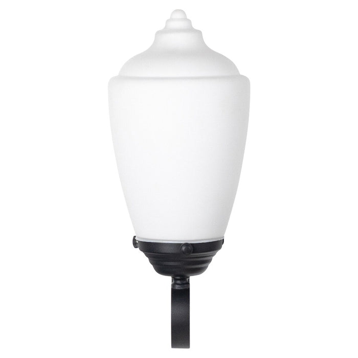 Newry Small Outdoor Wall Light Matt Black & Opal Matt - 1001652