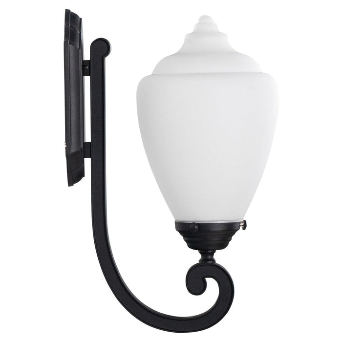 Newry Medium Outdoor Wall Light Matt Black & Opal Matt - 1001653