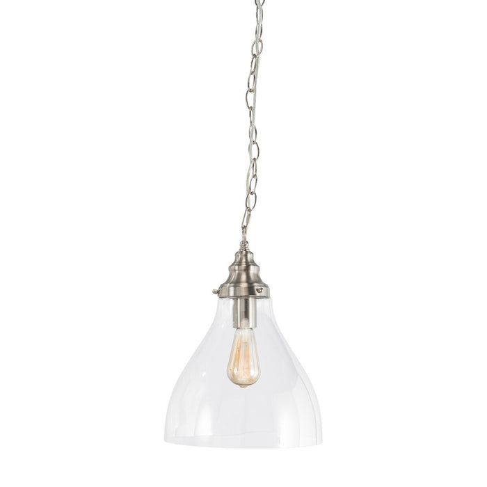 Keys Chain Small Pendant Light Brushed Nickel & Clear - 1001656
