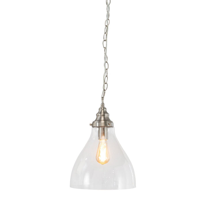 Keys Chain Small Pendant Light Brushed Nickel & Clear - 1001656