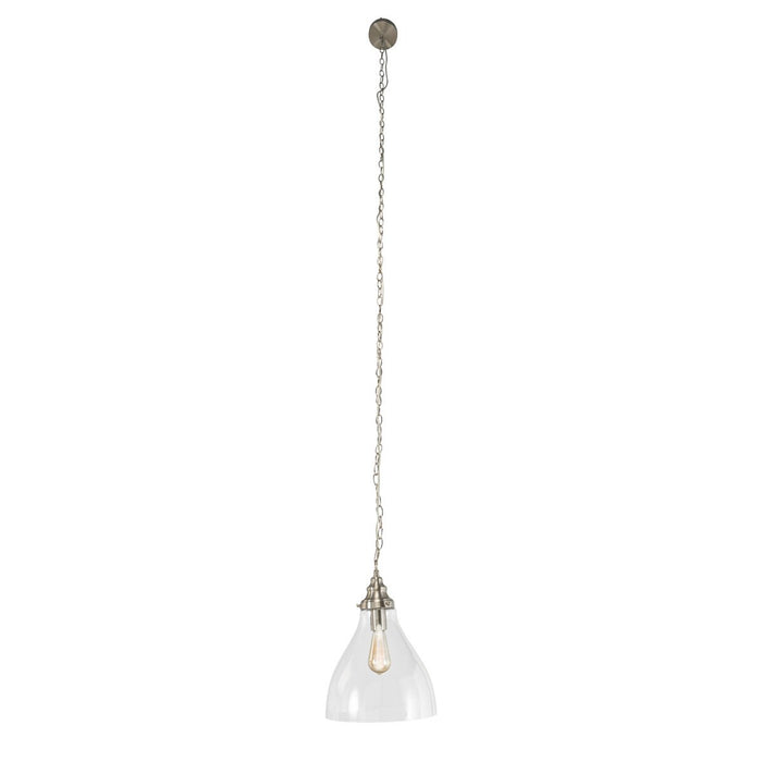 Keys Chain Small Pendant Light Brushed Nickel & Clear - 1001656