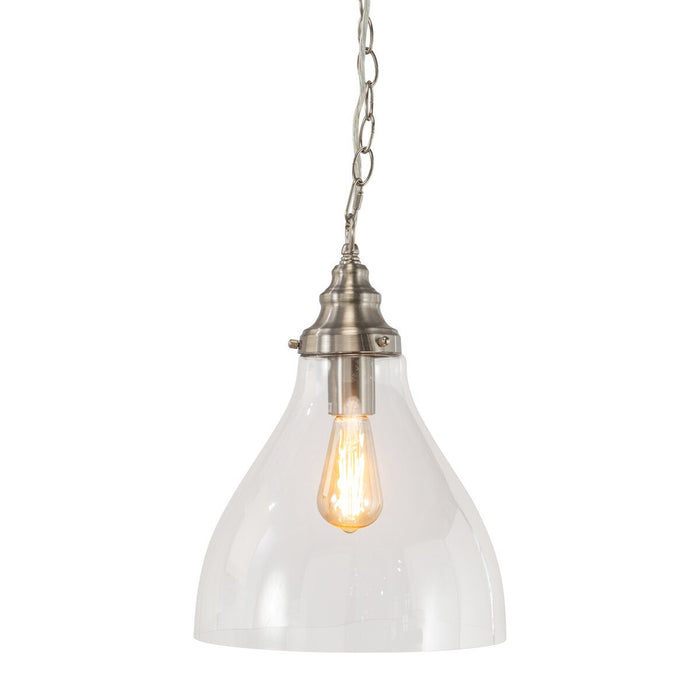 Keys Chain Small Pendant Light Brushed Nickel & Clear - 1001656
