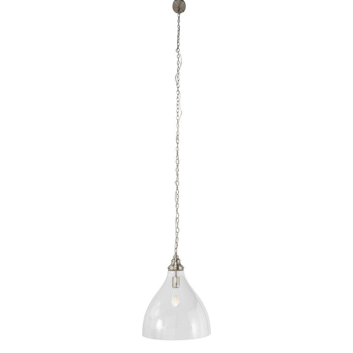 Keys Chain Large Pendant Light Brushed Nickel & Clear - 1001657