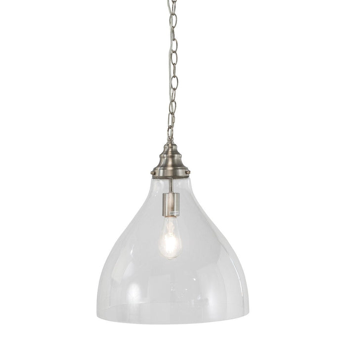 Keys Chain Large Pendant Light Brushed Nickel & Clear - 1001657