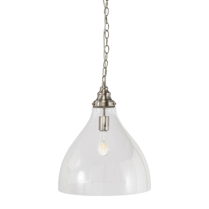 Keys Chain Large Pendant Light Brushed Nickel & Clear - 1001657