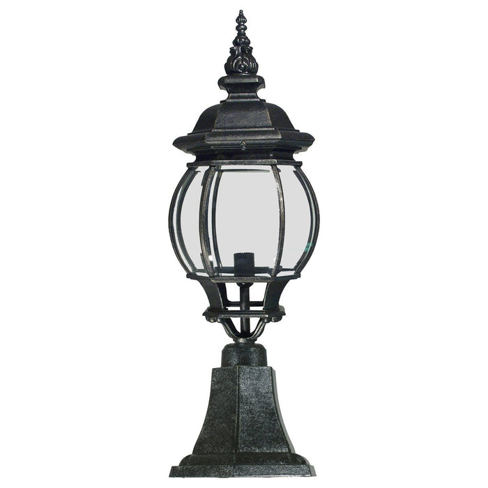 Flinders Medium Pillar Mount Antique Black IP44 - 1001683