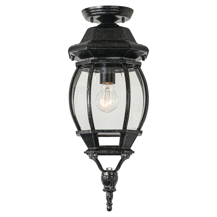 Flinders Medium Under Eave Light Antique Black IP44 - 1001687