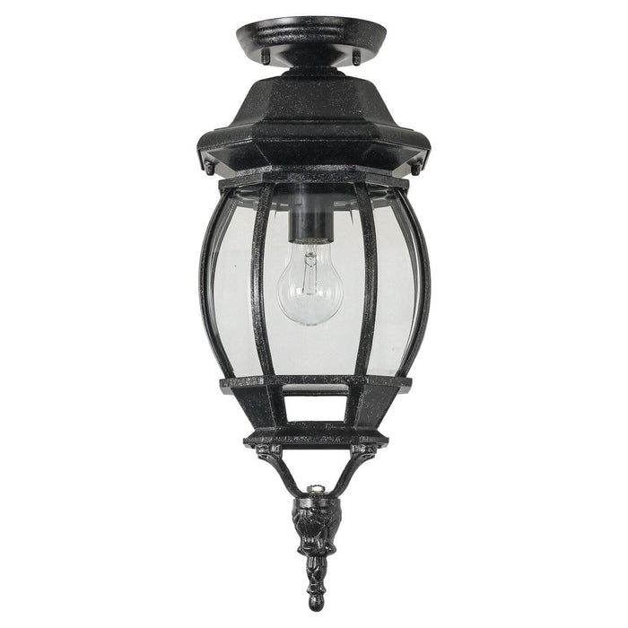 Flinders Medium Under Eave Light Antique Black IP44 - 1001687