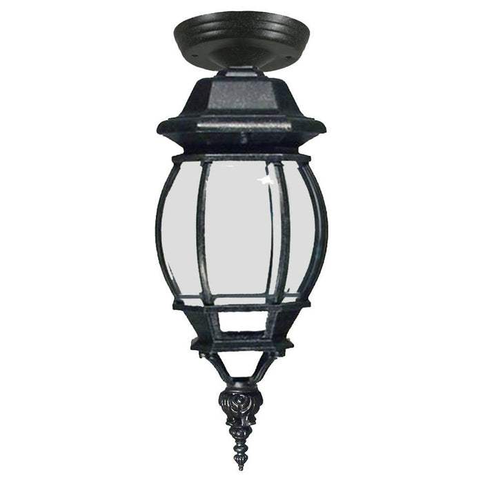 Flinders Small Under Eave Light Antique Black IP44 - 1001689