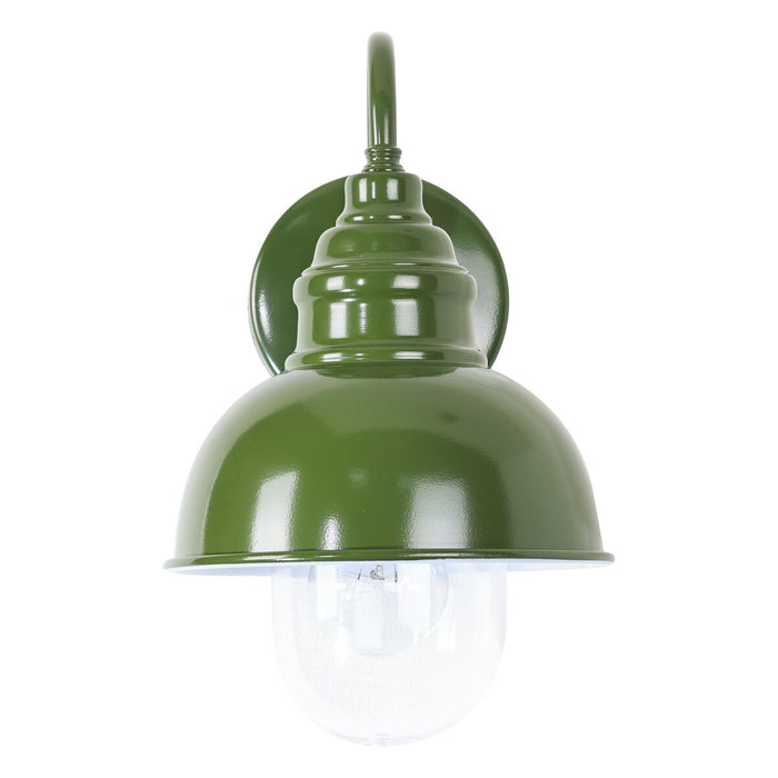 Parkway Small Outdoor Wall Light Olive Green & Clear - 1001703