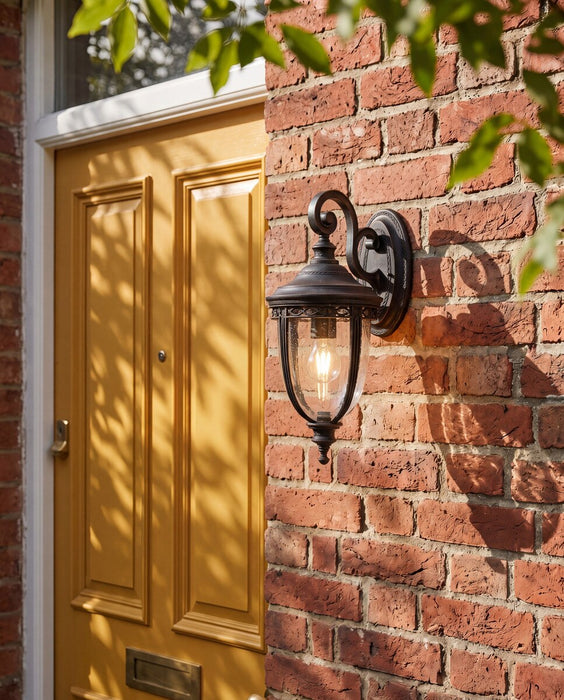 Keppel Medium Outdoor Wall Light Antique Bronze & Clear - 1001710
