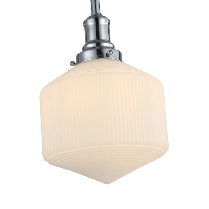 Jefferson Small Rod Pendant Light Chrome & Opal Matt - 1001724
