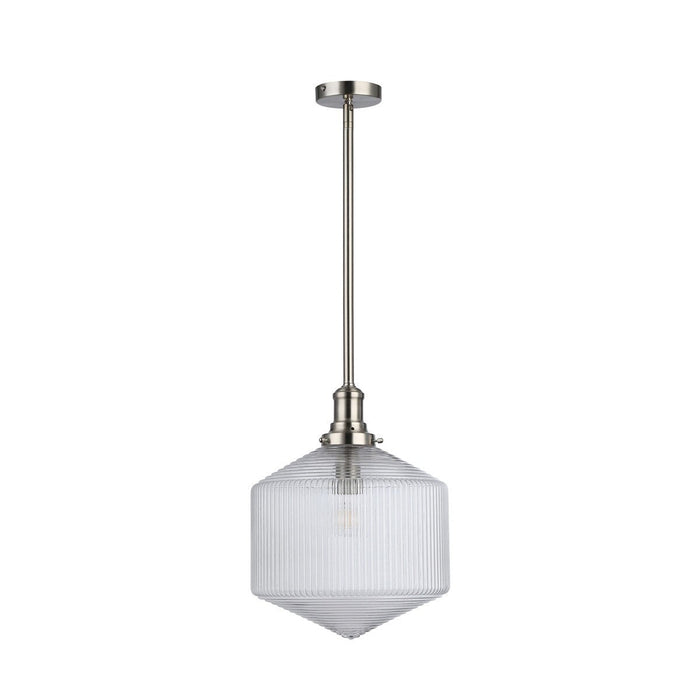 Jefferson Large Rod Pendant Clear & Brushed Nickel - 1001728