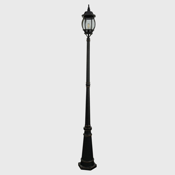 Flinders Medium Post Top on Three Piece Antique Bronze & Clear - 1001740