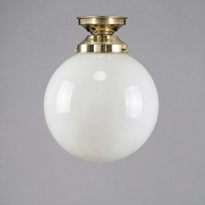 DIY Batten Fix Brass With 10" Sphere Opal Glass - 3000035