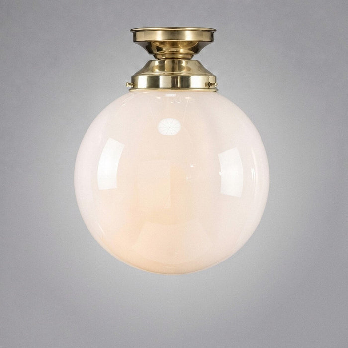DIY Batten Fix Brass With 10" Sphere Opal Glass - 3000035