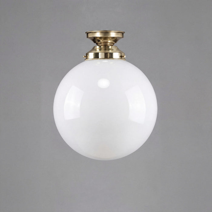 DIY Batten Fix Brass With 12" Sphere Opal Glass - 3000039