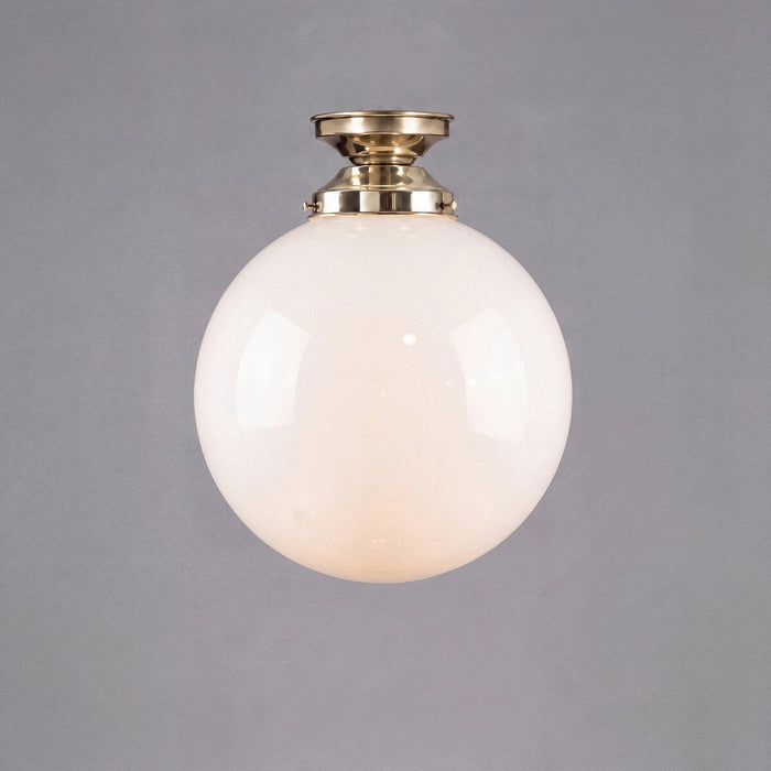 DIY Batten Fix Brass With 12" Sphere Opal Glass - 3000039
