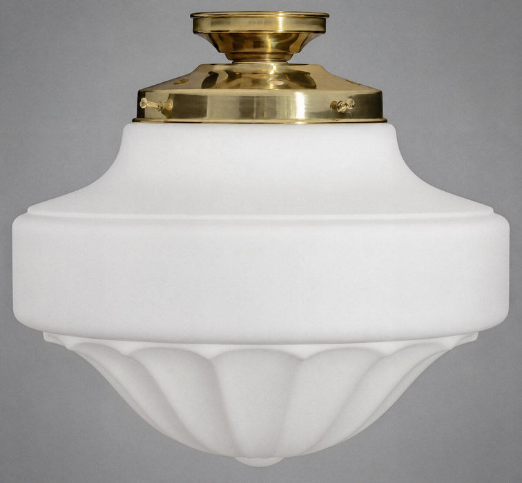 DIY Batten Fix Brass With 13" Derby Opal Matt Glass - 3000062