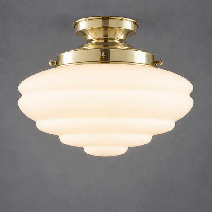 DIY Batten Fix Brass With Chateau Opal Matt Glass - 3000065