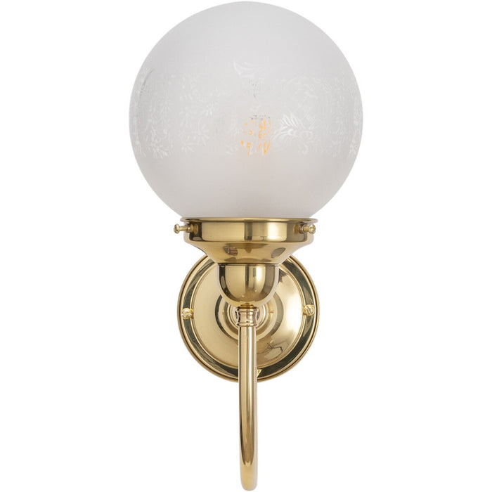 Luke Wall Light Brass With Sheffield Glass - 3000187