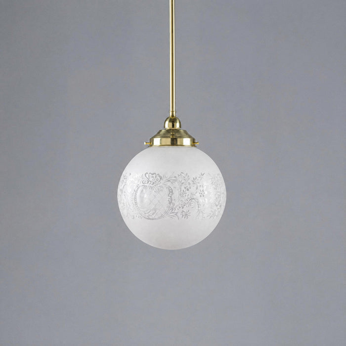 Single Rod Pendant Brass With 10" Sheffield Glass - 3000245