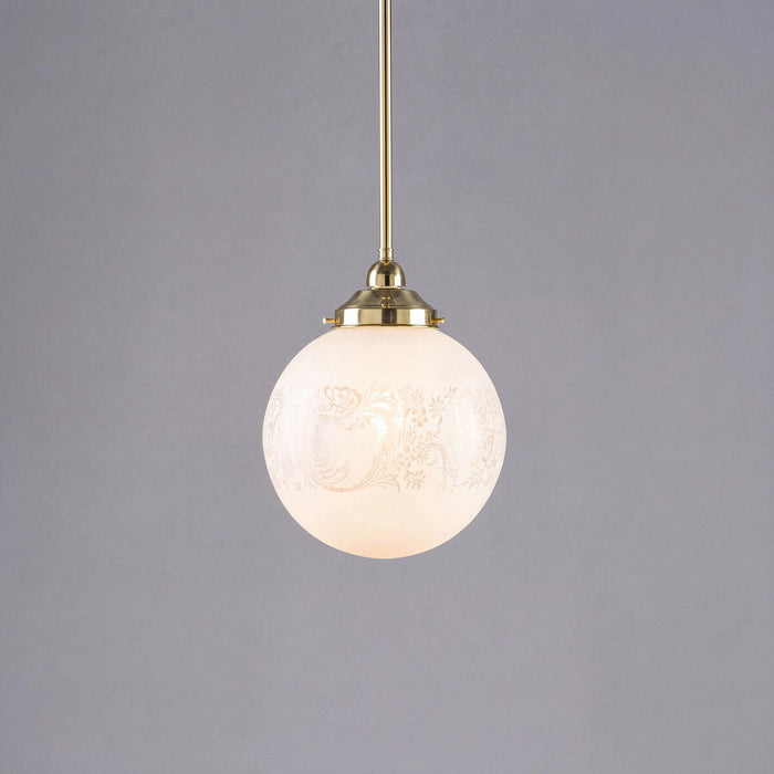 Single Rod Pendant Brass With 10" Sheffield Glass - 3000245