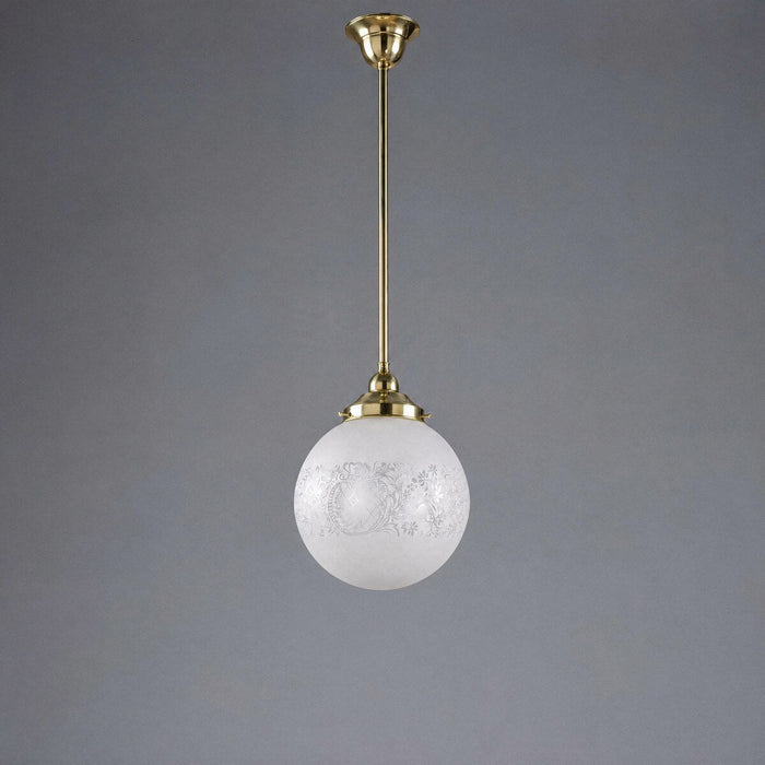 Single Rod Pendant Brass With 10" Sheffield Glass - 3000245