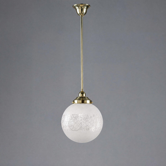 Single Rod Pendant Brass With 10" Sheffield Glass - 3000245