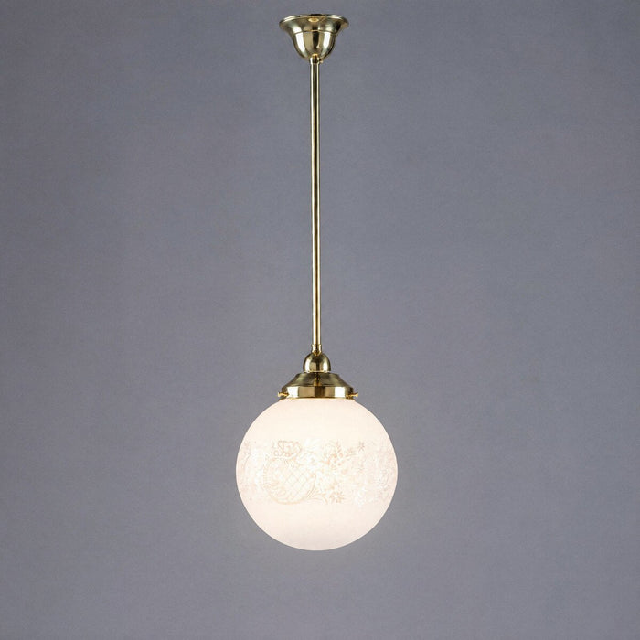 Single Rod Pendant Brass With 10" Sheffield Glass - 3000245