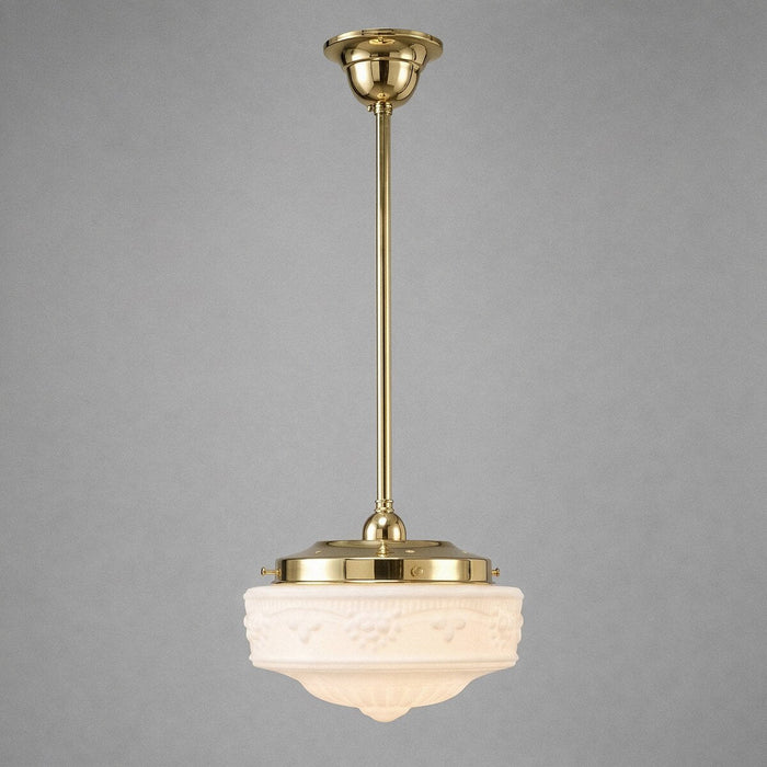 Single Rod Pendant Brass With 11" Senator Opal Matt Glass - 3000247