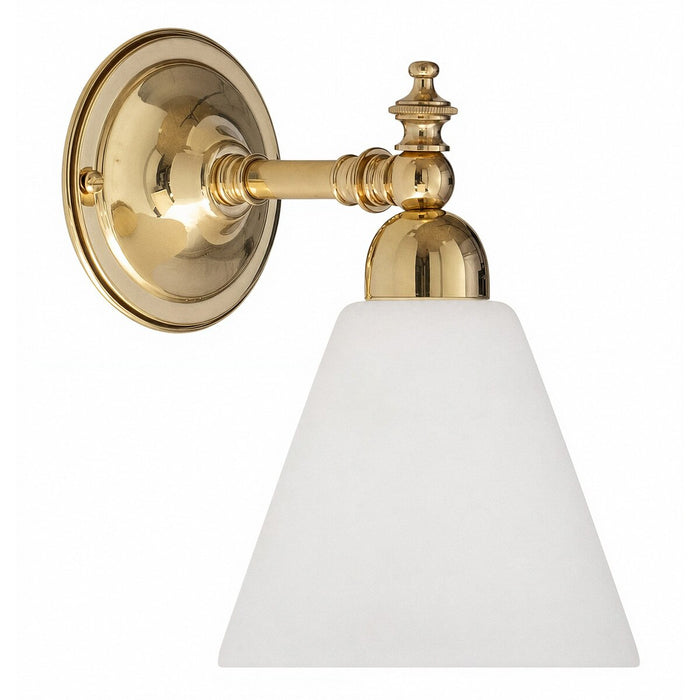 Waubra Wall Light Brass With Cono Opal Glass - 3000334