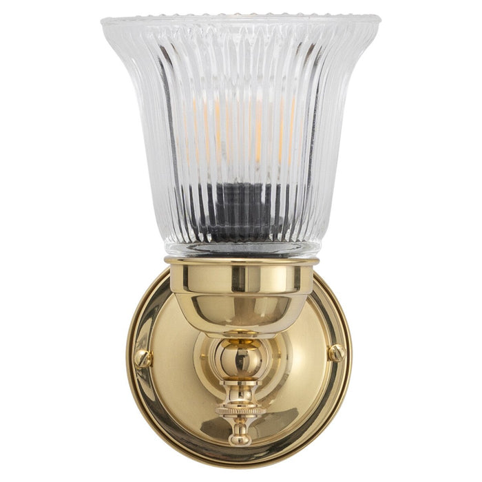 Kline Wall Light Brass With Zipper Clear Glass - 3000335