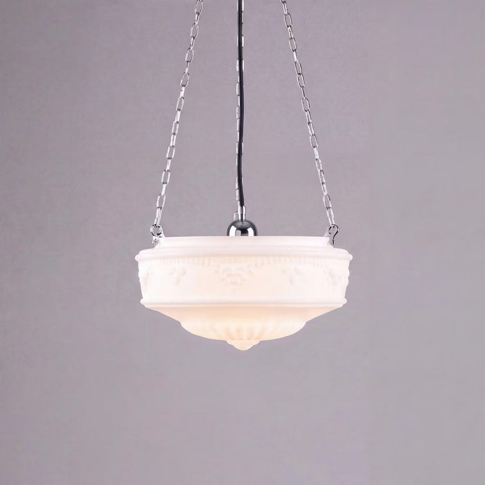 3 Chain Suspension Pendant Chrome With 14" Senator Opal Matt Glass - 3010006