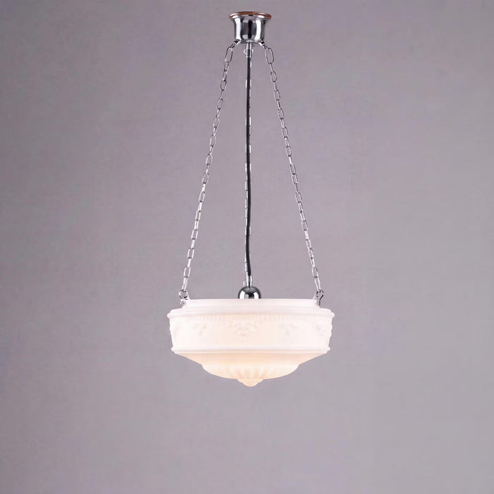 3 Chain Suspension Pendant Chrome With 14" Senator Opal Matt Glass - 3010006
