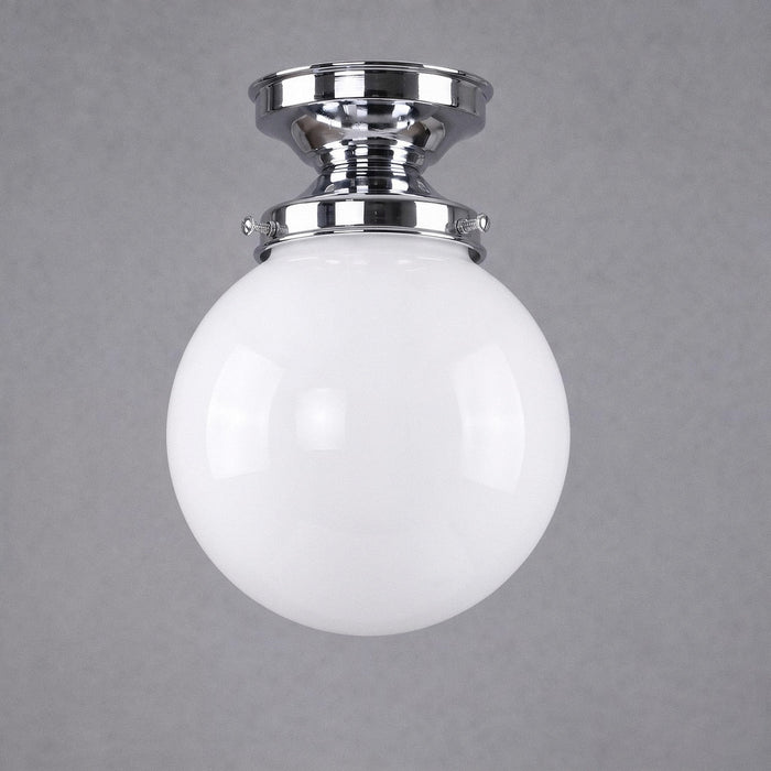 DIY Batten Fix Chrome With 6" Sphere Opal Gloss Glass - 3010024