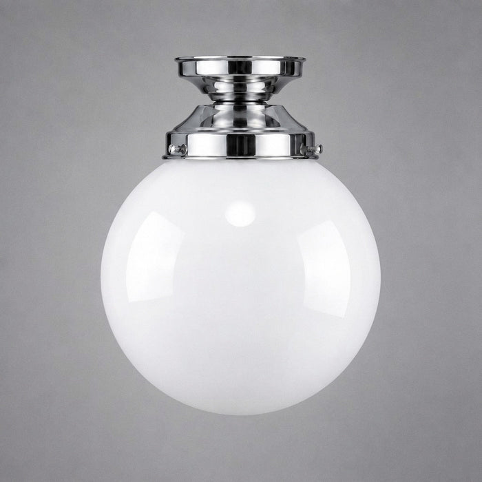 DIY Batten Fix Chrome With 8" Sphere Opal Gloss Glass - 3010033