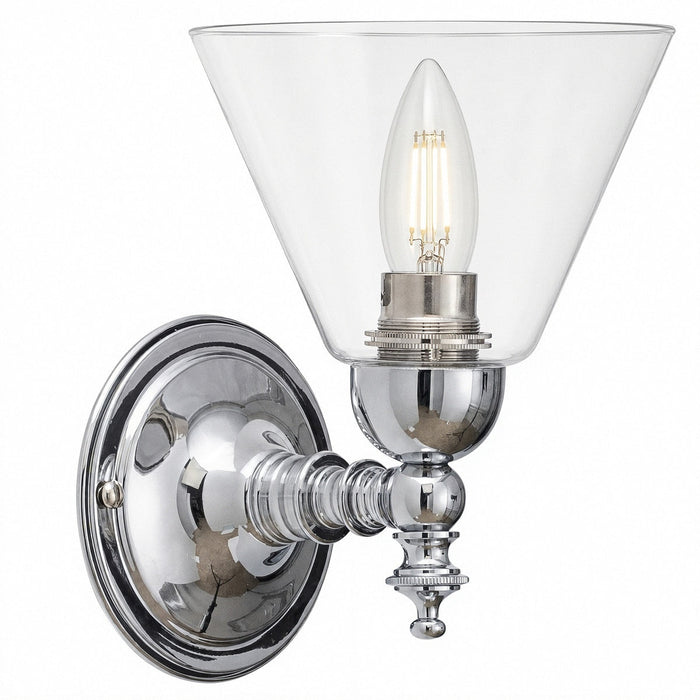 Koscina Wall Light Chrome With Cono Clear Glass - 3010106