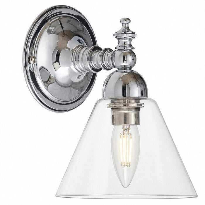 Koscina Wall Light Chrome With Cono Clear Glass - 3010106